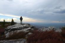 Mike Hermann visits Bear Rocks Preserve at Dolly Sods, Monongahela National Forest, West Virginia, while working on the Dolly So